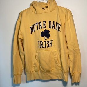Notre Dame sweatshirt.